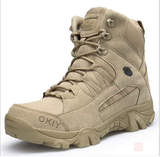 Breathable High Top Outdoor Hiking Tactical Boots Desert Boots